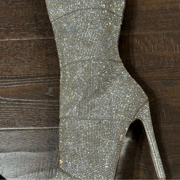 Steve Madden Wonders Rhinestone Pointed-Toe Over The Knee Boots Size 7.5 Women - Picture 13 of 16